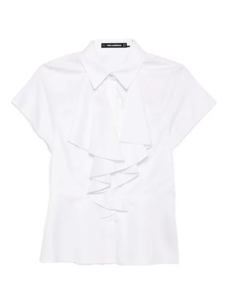 Cămașă Karl Lagerfeld din poplin alb
