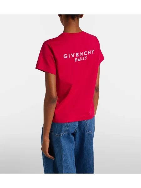 Tricou Givenchy din jerseu cu autograf roz