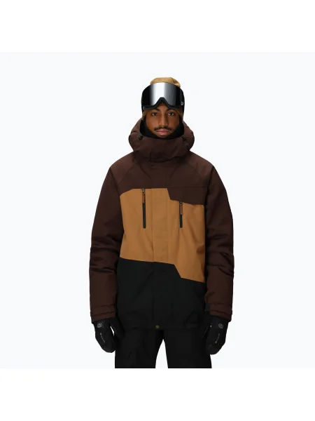 Geacă de snowboard pentru bărbați Geo Insulated coffee colorblock
