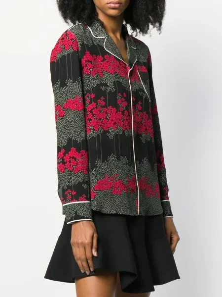 Риза Red Valentino с принт черно