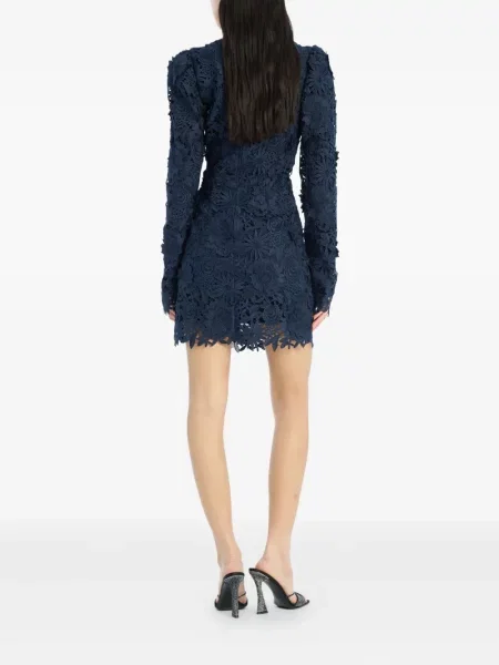Rochie mini Rotate Birger Christensen din dantelă de costum albastru