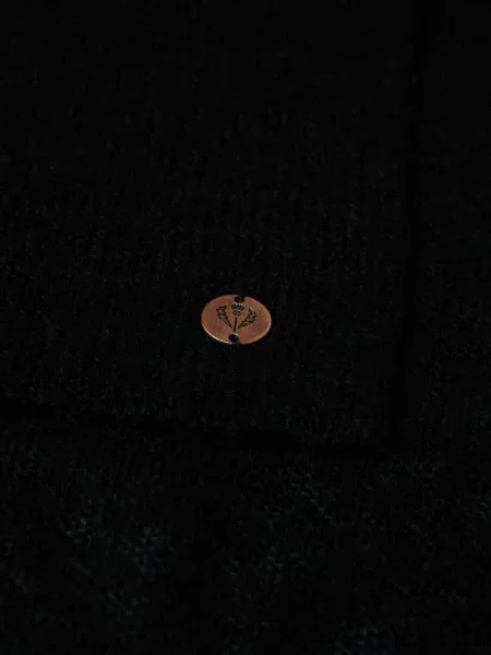 Szal z detalem z logo Fraas czarna