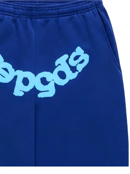 Pantaloni Sp5der cu imagine alergare albastru