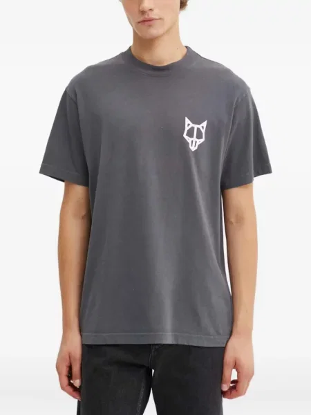 Tricou Naked Wolfe cu imagine gri