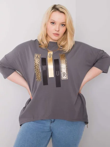 Bluza Relevance s potiskom siva