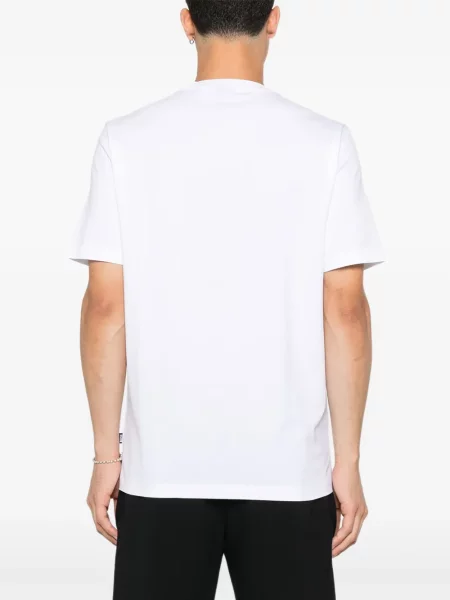 Tricou Boss cu imagine alb