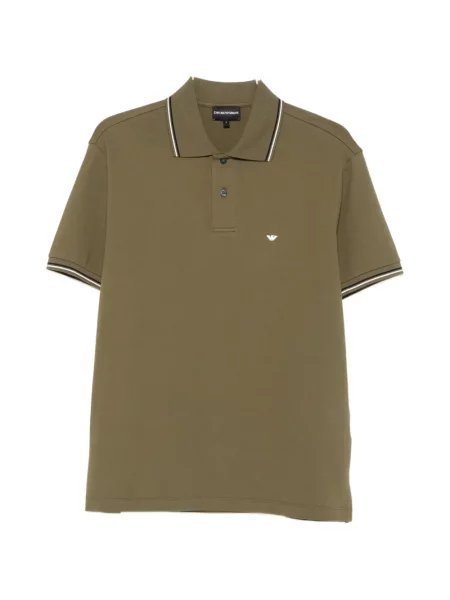 Tricou polo Emporio Armani cu broderie verde
