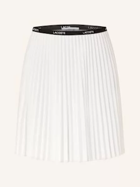 Spódnica plisowana Lacoste z dżerseju biała