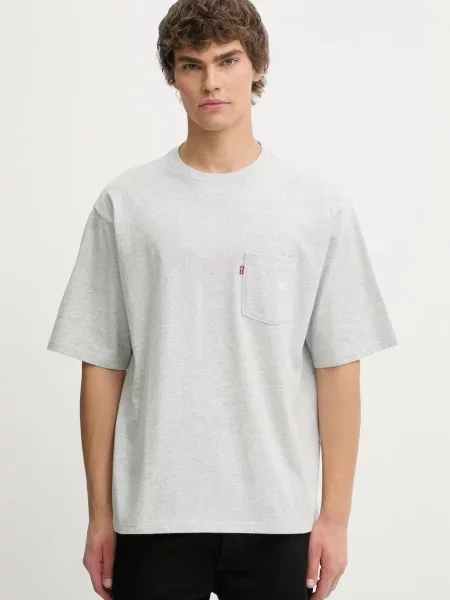 T-shirt o kroju relaxed fit z czystej bawełny Levi's szara