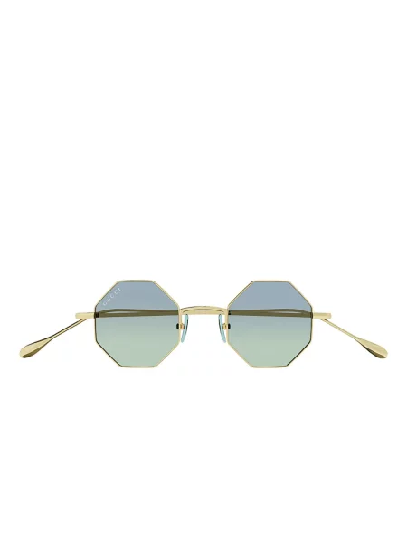 Ochelari de soare Gucci Eyewear cu imprimeu geometric auriu