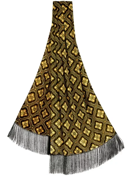 Fular Etro cu imagine cu imprimeu geometric negru