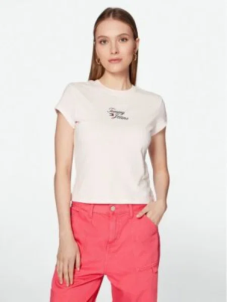 Tommy Jeans Tricou TJW BBY ESSENTIAL LOGO roz
