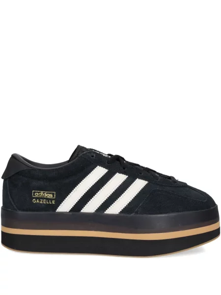 Sneakerși Adidas Gazelle din piele de căprioară cu decolteu rotund alb