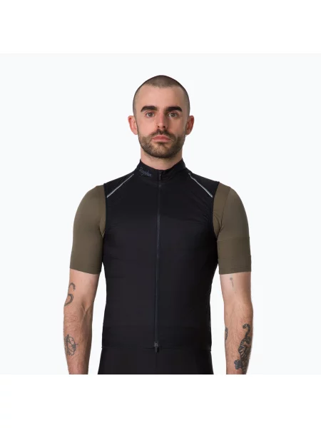 Vestă de ciclism pentru bărbați Rapha Brevet Element Wind Gilet black/grey negru