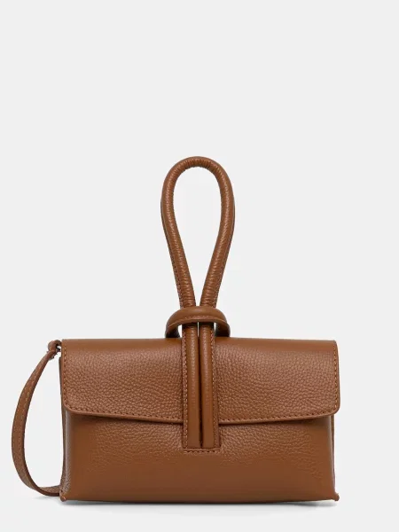 Usnjena večerna torbica Answear.LAB rjava