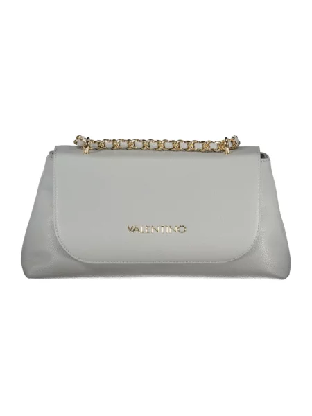 Lniana torebka na łańcuszku Valentino Bags szara