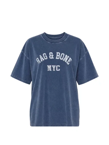 Tricou Rag & Bone cu imagine albastru