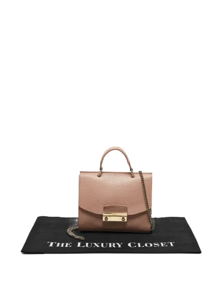 Torebka skórzana Furla skórzana różowa