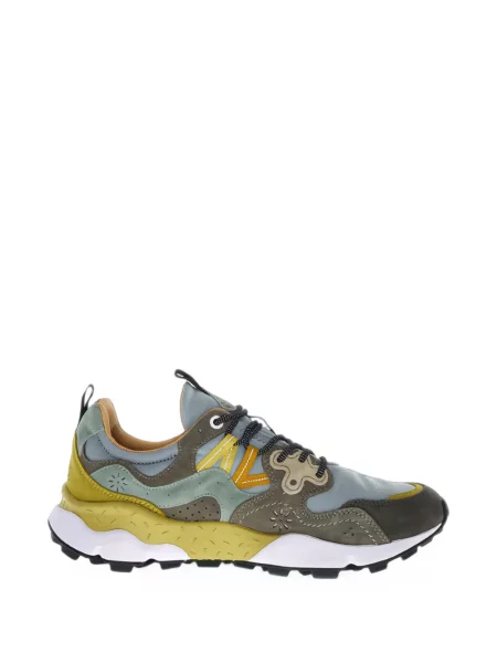 Sneakerși Flower Mountain din piele de căprioară gri