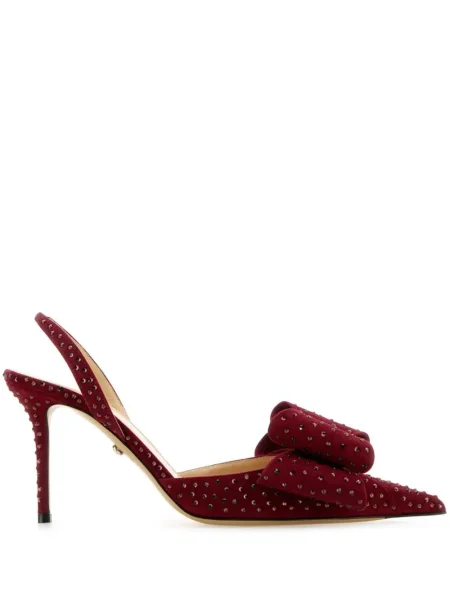 Велурени полуотворени обувки Mach & Mach червено