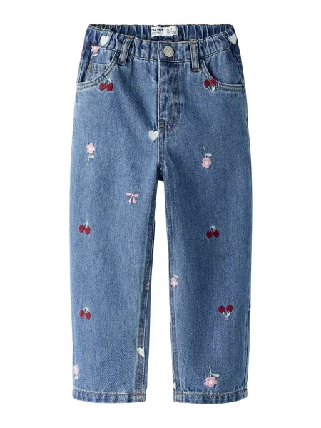 NAME IT Džínsy NMFBella denim / ružová / bordová modrá
