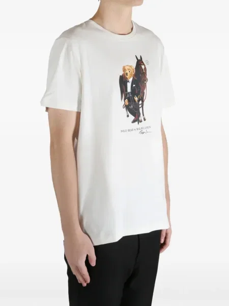 Șnur de strângere tricou Polo Ralph Lauren cu dungi violet
