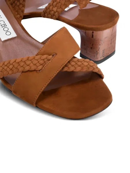 Remenčić sandale Jimmy Choo upletena smeđa