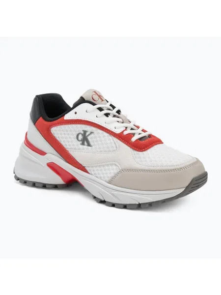 Sneakerși Calvin Klein plasă alb