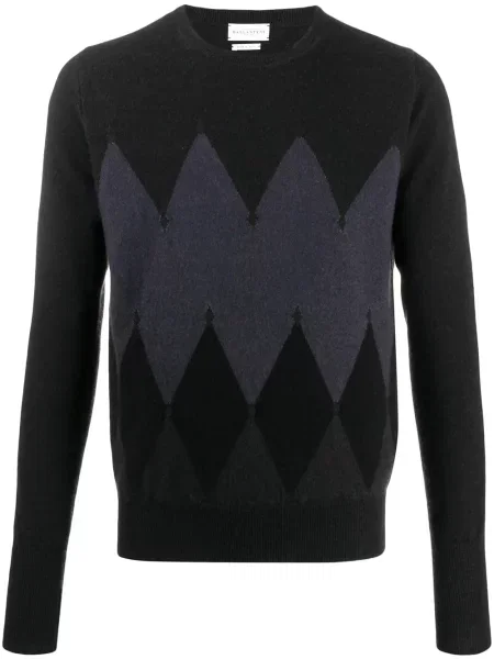 Pulover Ballantyne cu model argyle albastru