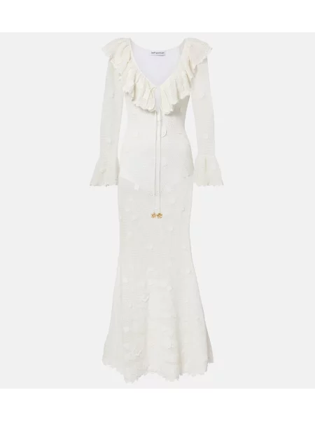 Rochie midi Self-portrait alb