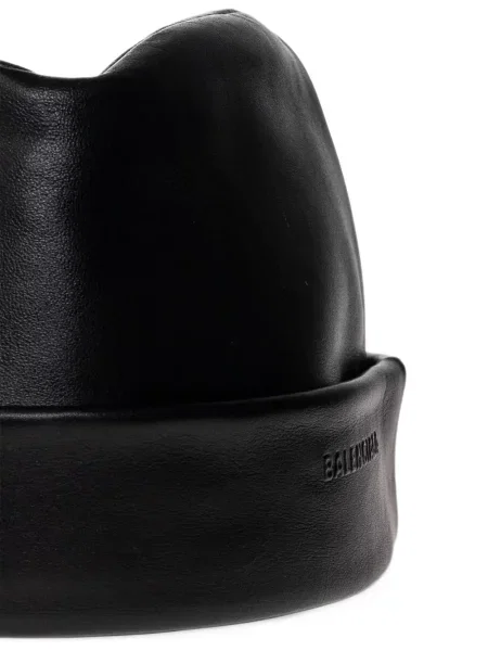 Căciulă Balenciaga din piele negru