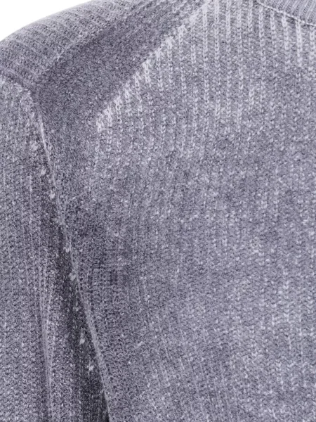 Вълнен пуловер Emporio Armani с принт сиво
