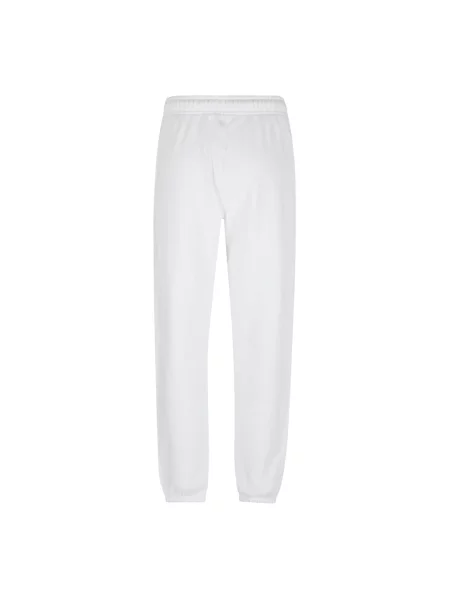 Spodnie dresowe Ralph Lauren polarowe z autografem białe