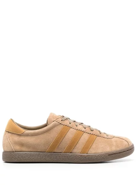 Sneakerși Adidas din piele cu dungi maro
