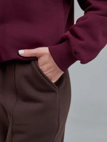 Світшот Umon бавовна/еластан бордовий