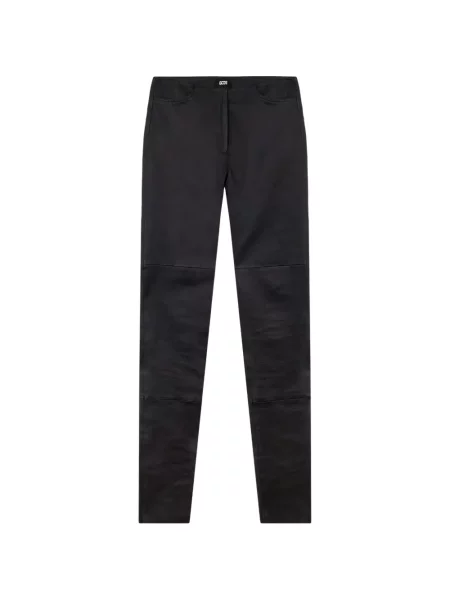 Pantaloni Gcds din piele skinny fit negru