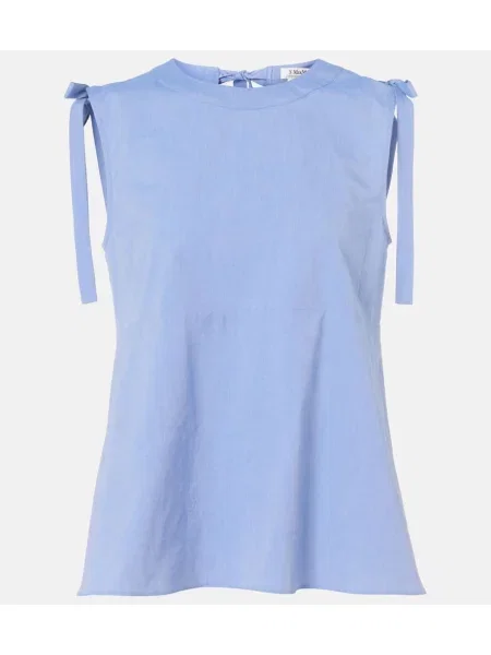 Top 's Max Mara din canvas albastru