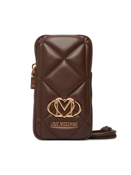 LOVE MOSCHINO Чантичка за телефон кафяв