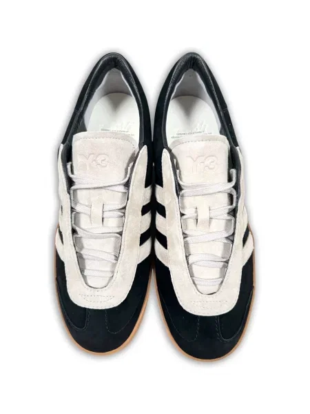 Sneakerși Y-3 din piele cu dungi negru