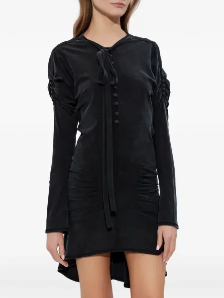 Șnur de strângere rochie Knwls cu volane de costum negru