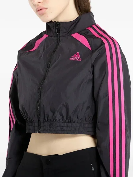 Cropp tricou Adidas din dantelă cu imagine negru