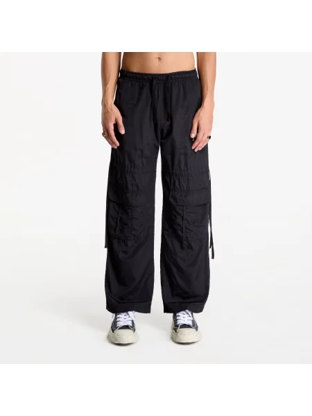 Pantaloni Palm Angels Curved Logo Draws Cargo Pants Black/ Off White L alb