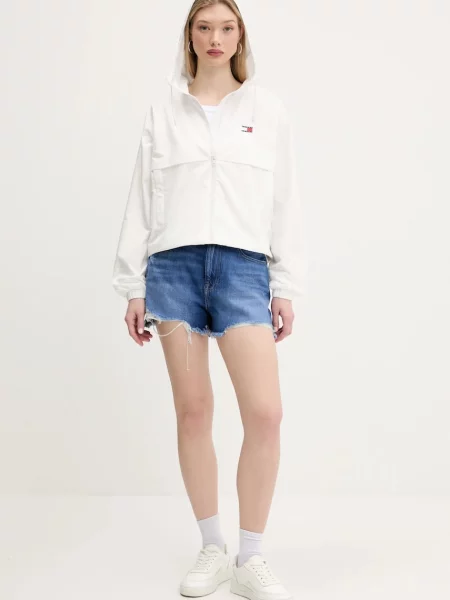 Rifľové krátke nohavice Tommy Jeans modrá