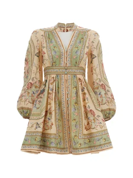 Rochie mini Zimmermann de in cu model floral cu imagine