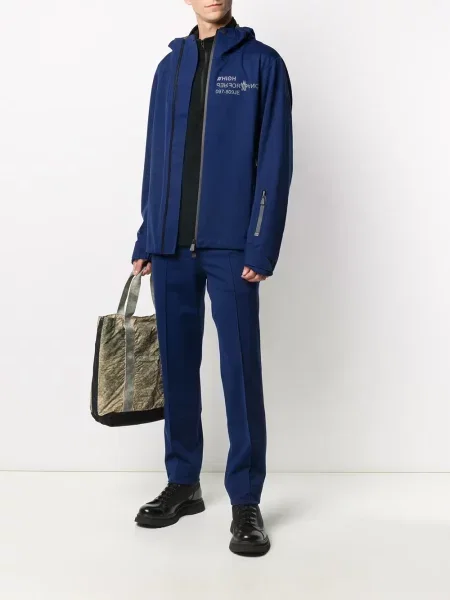 Raštuotas striukė Moncler Grenoble mėlyna