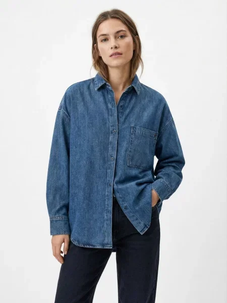 Сорочка повсякденна LTB Jeans бавовна/ліоцел синій