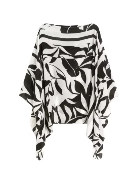 Koszula Max Mara w kwiatki z nadrukiem biała