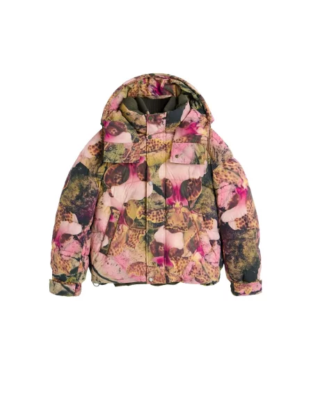 Desigual Geacă de iarnă M. C. Lacroix kaki / kiwi / roz / rosé verde