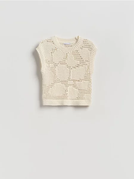 Reserved Ажурний жилет нюдовий 