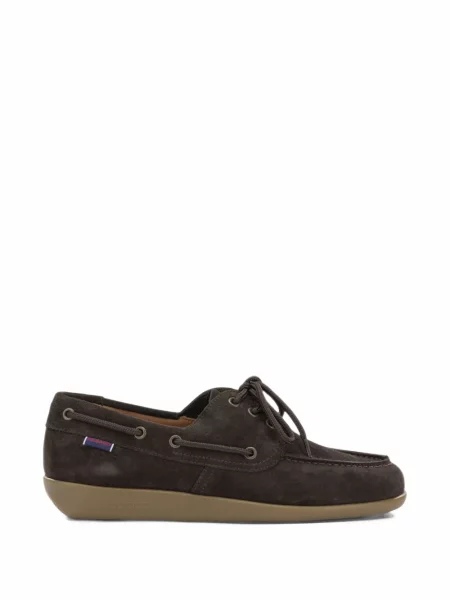 Pantofi loafer Sebago cu șireturi din piele de căprioară maro